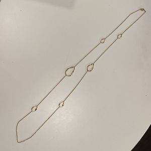 Nadri Swarovski crystal gold long strand necklace